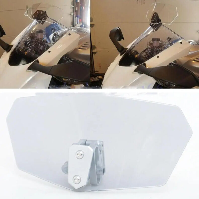 Deflector Aer Vant Parbriz Geam Moto Universal 27x12cm - imagine 4