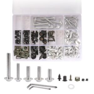 Kit Complet Suruburi Carene Moto Honda Suzuki Kawasaki Yamaha A035SILVER