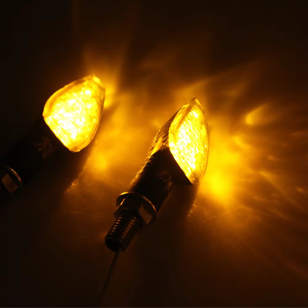 Set 2 semnalizari moto Honda Kawasaki Suzuki Yamaha Ducati BMW KTM Triumph Aprilia 10mm A1039 - imagine 4